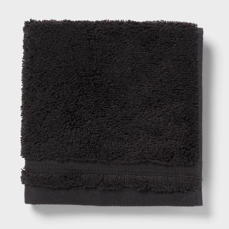 slide 3 of 5, 4pk Total Fresh Antimicrobial Washcloth Set Black - Threshold™, 4 ct