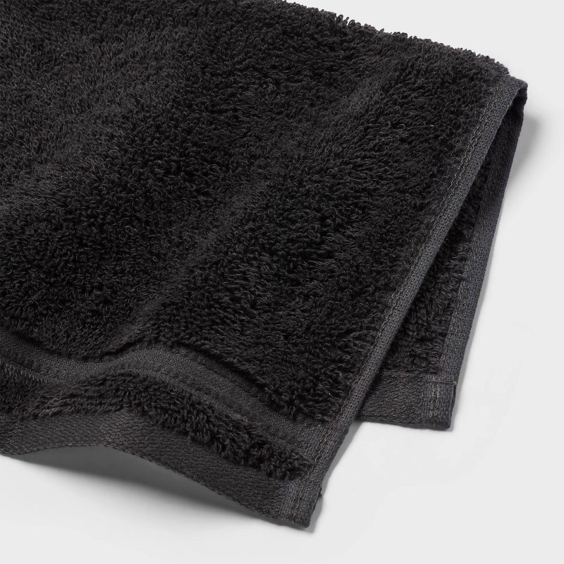 slide 4 of 5, 4pk Total Fresh Antimicrobial Washcloth Set Black - Threshold™, 4 ct