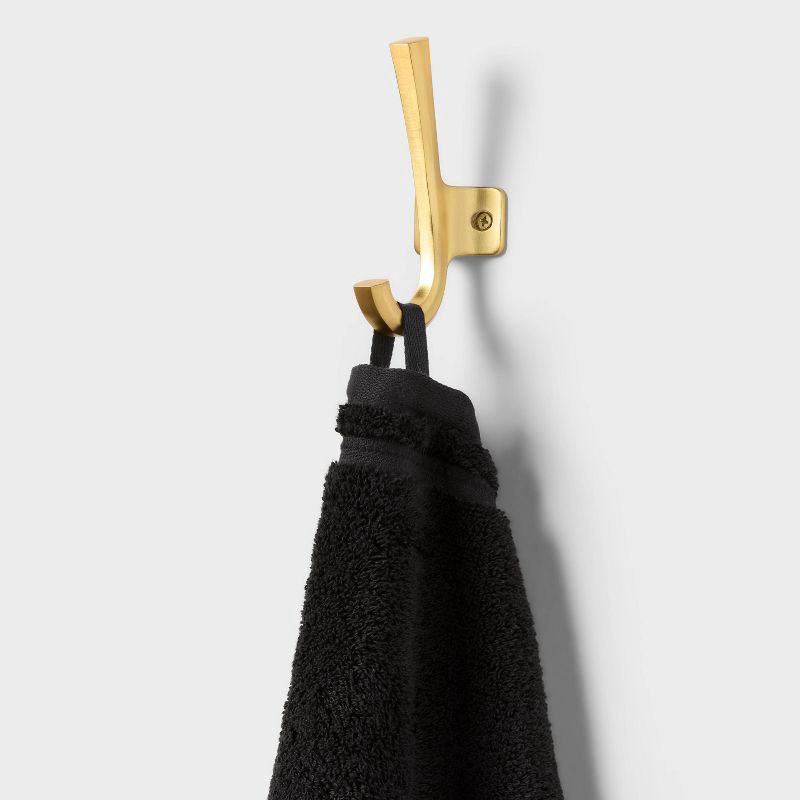 slide 5 of 5, 4pk Total Fresh Antimicrobial Washcloth Set Black - Threshold™, 4 ct