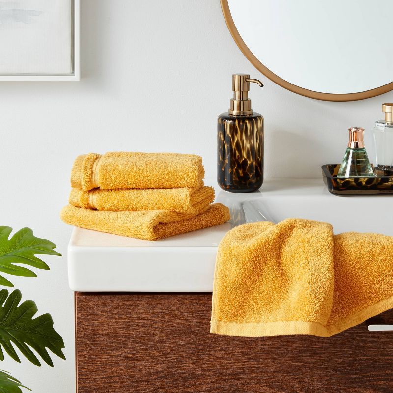slide 2 of 5, 4pk Total Fresh Antimicrobial Washcloth Set Gold - Threshold™, 4 ct