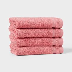 4pk Total Fresh Antimicrobial Washcloth Set Pink - Threshold™