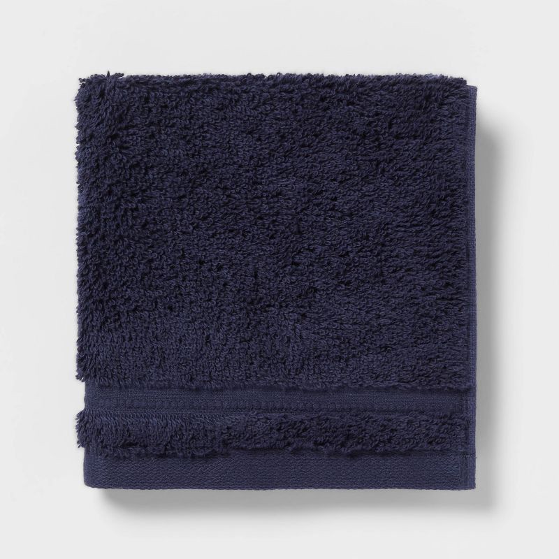 slide 3 of 5, 4pk Total Fresh Antimicrobial Washcloth Set Navy - Threshold™, 4 ct
