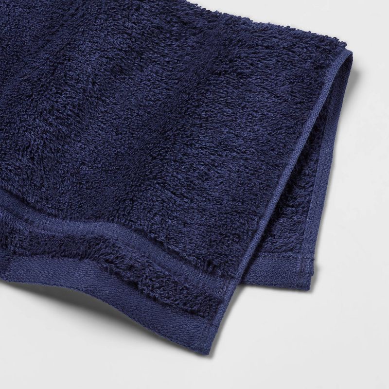 slide 4 of 5, 4pk Total Fresh Antimicrobial Washcloth Set Navy - Threshold™, 4 ct