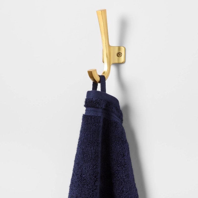 slide 5 of 5, 4pk Total Fresh Antimicrobial Washcloth Set Navy - Threshold™, 4 ct