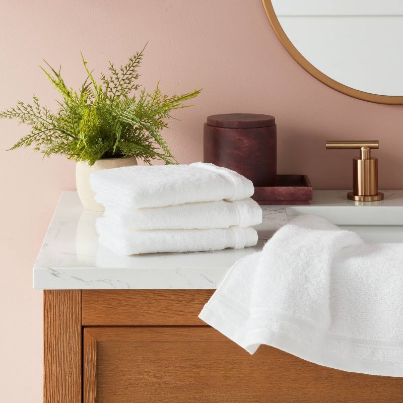 slide 2 of 5, 4pk Total Fresh Antimicrobial Washcloth Set White - Threshold™, 4 ct