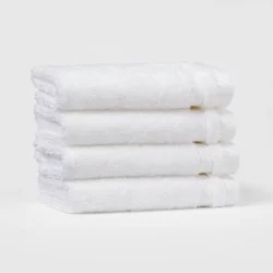 4pk Total Fresh Antimicrobial Washcloth Set White - Threshold™