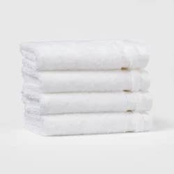 4pk Total Fresh Antimicrobial Washcloth Set White - Threshold™
