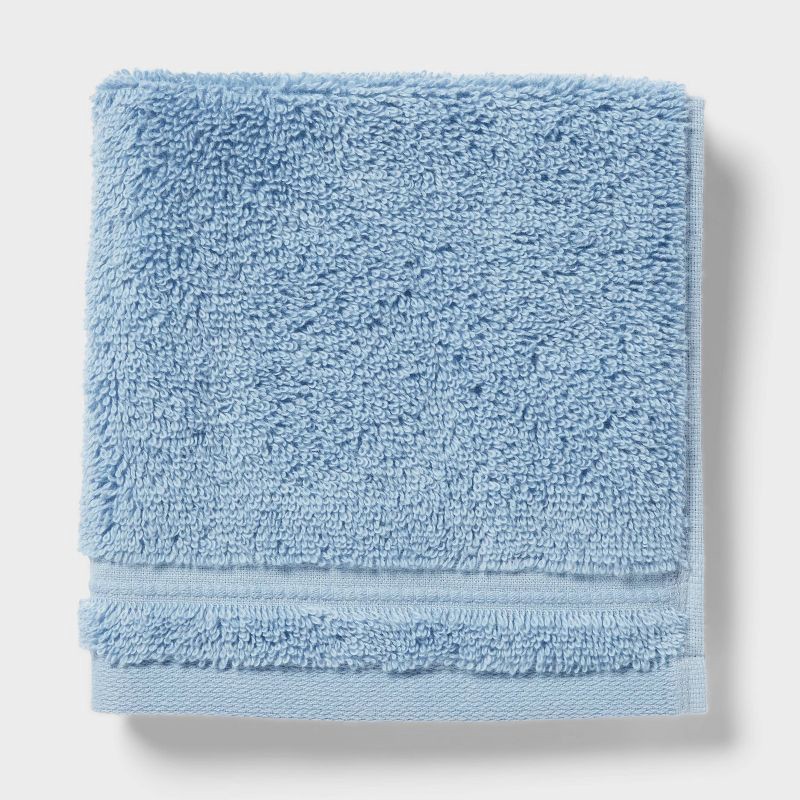 slide 3 of 5, 4pk Total Fresh Antimicrobial Washcloth Set Blue - Threshold™, 4 ct
