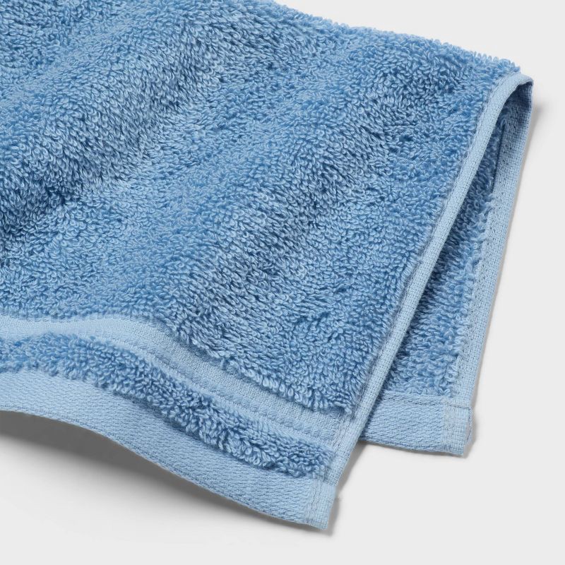 slide 4 of 5, 4pk Total Fresh Antimicrobial Washcloth Set Blue - Threshold™, 4 ct