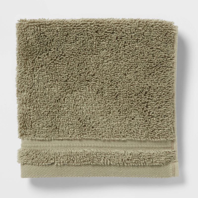 slide 3 of 5, 4pk Total Fresh Antimicrobial Washcloth Set Olive Green - Threshold™, 4 ct