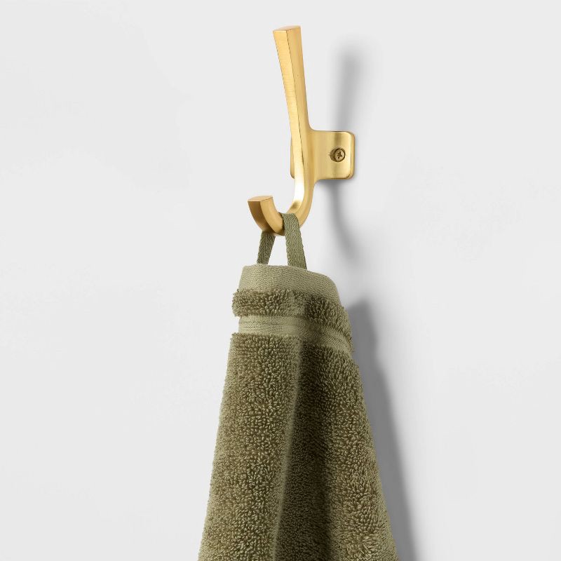 slide 5 of 5, 4pk Total Fresh Antimicrobial Washcloth Set Olive Green - Threshold™, 4 ct