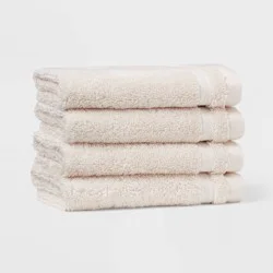 4pk Total Fresh Antimicrobial Washcloth Set Tan - Threshold™