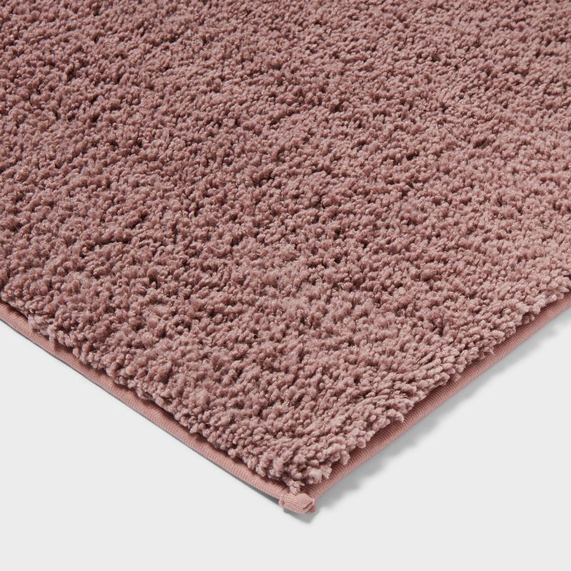 slide 3 of 4, 24"x38" Performance Plus Plush Non Skid Bath Rug Mauve - Threshold™, 1 ct