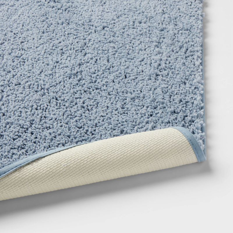 slide 4 of 4, 24"x38" Performance Plus Plush Non Skid Bath Rug Light Blue - Threshold™, 1 ct