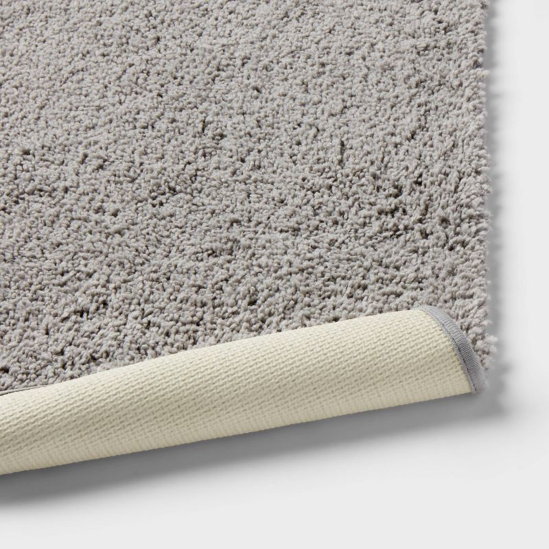 slide 4 of 4, 24"x38" Performance Plus Plush Non Skid Bath Rug Light Gray - Threshold™, 1 ct