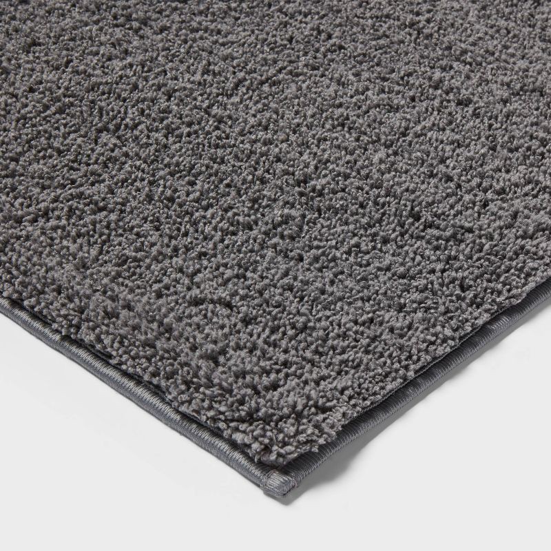 slide 3 of 4, 24"x38" Performance Plus Plush Non Skid Bath Rug Dark Gray - Threshold™, 1 ct