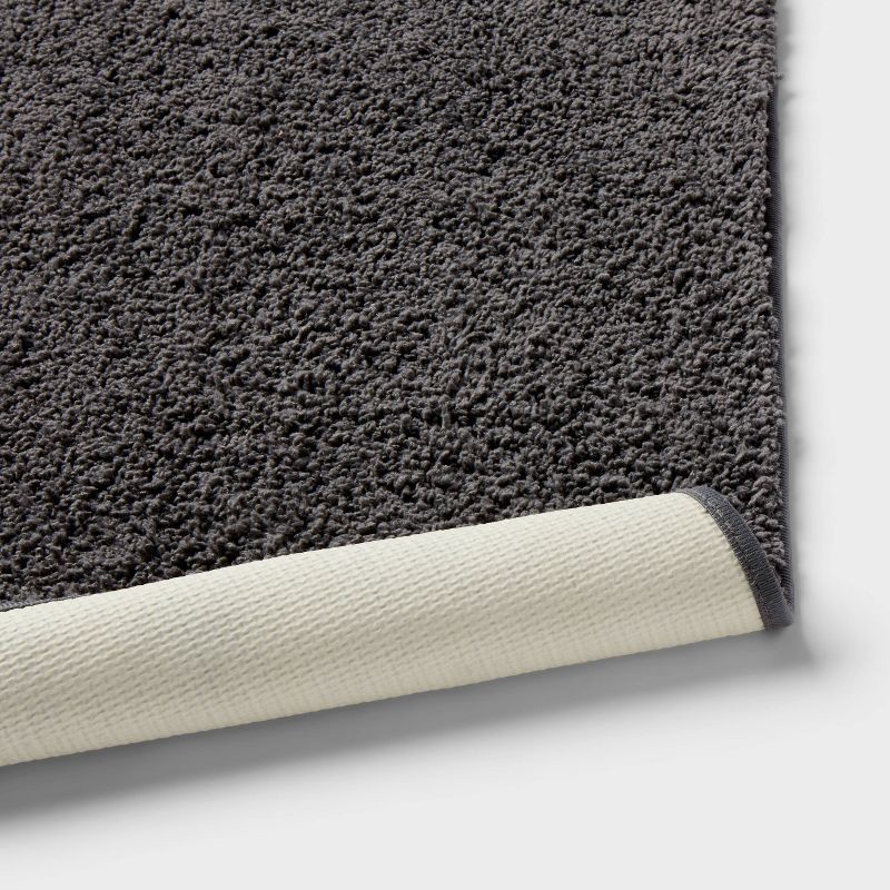 slide 4 of 4, 24"x38" Performance Plus Plush Non Skid Bath Rug Dark Gray - Threshold™, 1 ct