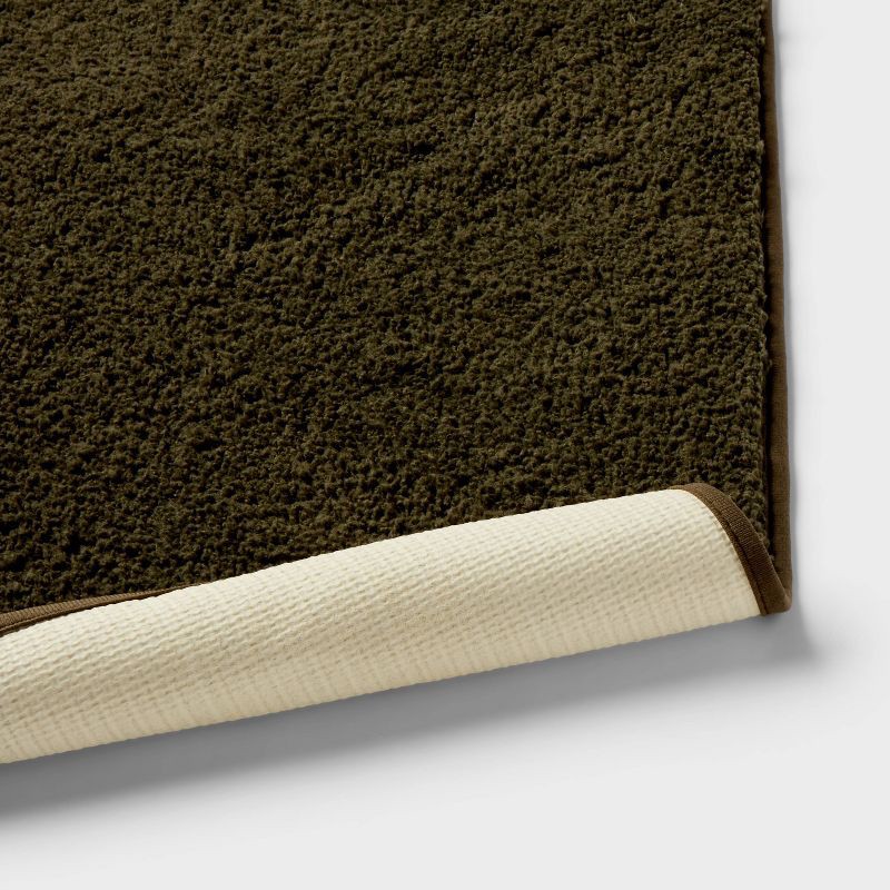 slide 4 of 4, 24"x38" Performance Plus Plush Non Skid Bath Rug Dark Green - Threshold™, 1 ct