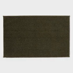 24"x38" Performance Plus Plush Non Skid Bath Rug Dark Green - Threshold™