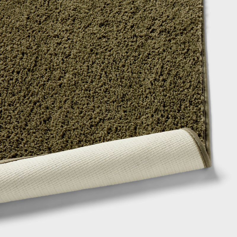 slide 4 of 4, 24"x38" Performance Plus Plush Non-Skid Bath Rug Moss Green- Threshold™, 1 ct