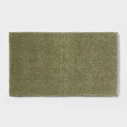 20"x34" Fluffy Memory Foam Bath Rug Green - Threshold™