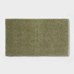 20"x34" Fluffy Memory Foam Bath Rug Green - Threshold™