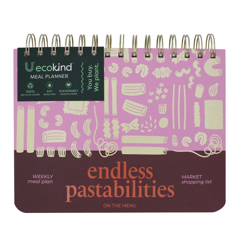 slide 2 of 5, Continental Accessory Weekly Meal Planner Twin Wire Texture Hard Cover Journal 6.75"x8" 128 Sheets, 128 sheets