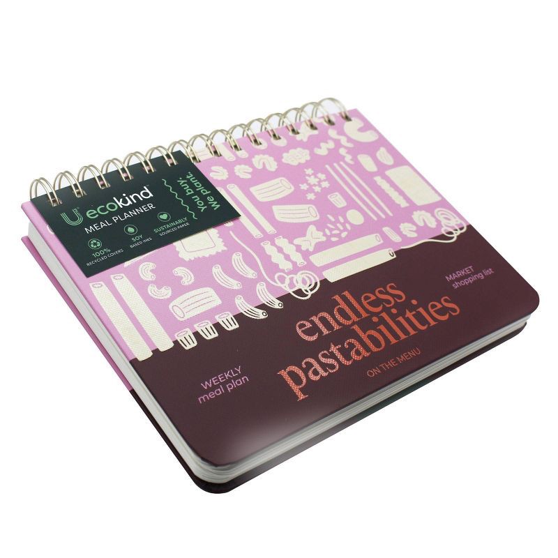 slide 5 of 5, Continental Accessory Weekly Meal Planner Twin Wire Texture Hard Cover Journal 6.75"x8" 128 Sheets, 128 sheets