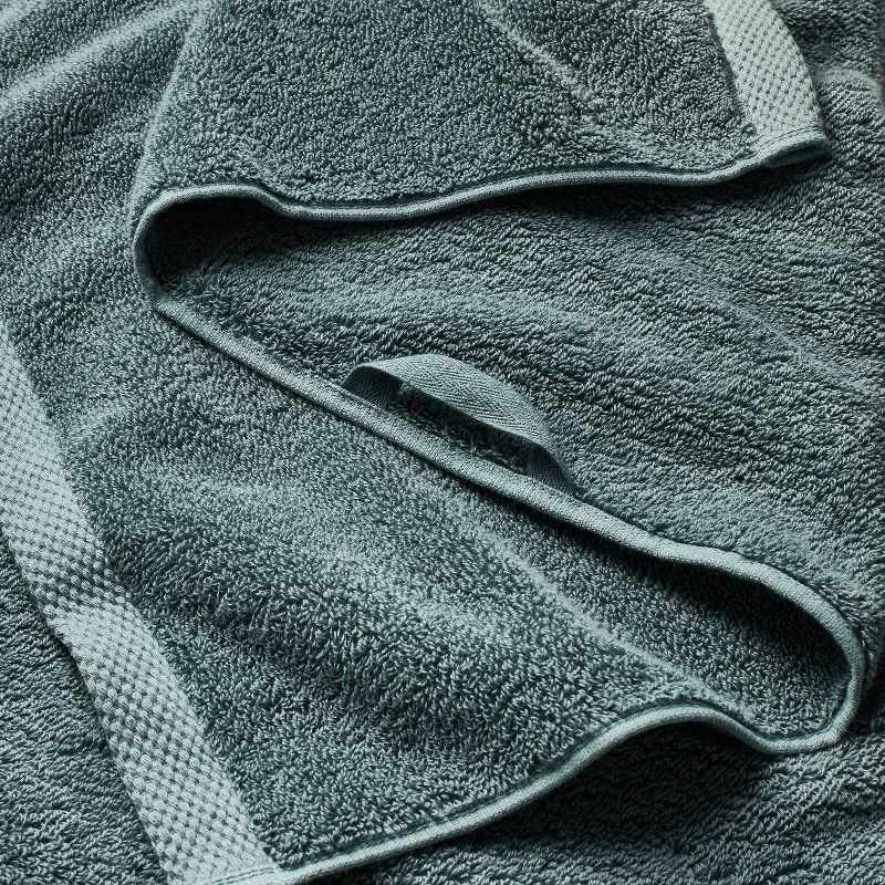 slide 3 of 4, 2pk Organic Hand Towel Dark Teal - Casaluna™, 2 ct