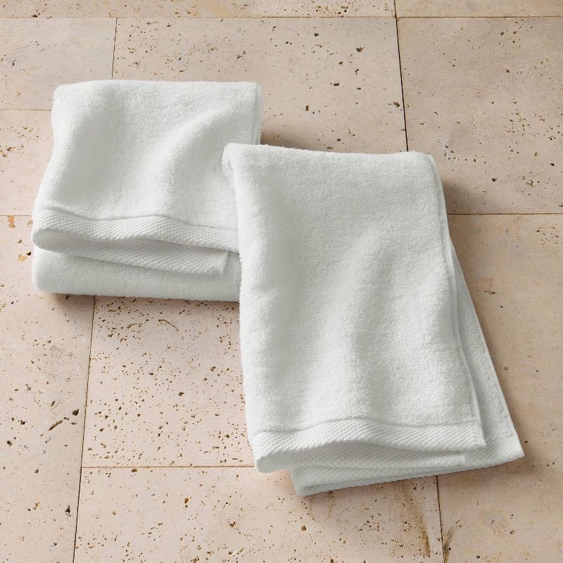 slide 1 of 4, 2pk Organic Hand Towel White - Casaluna™, 2 ct