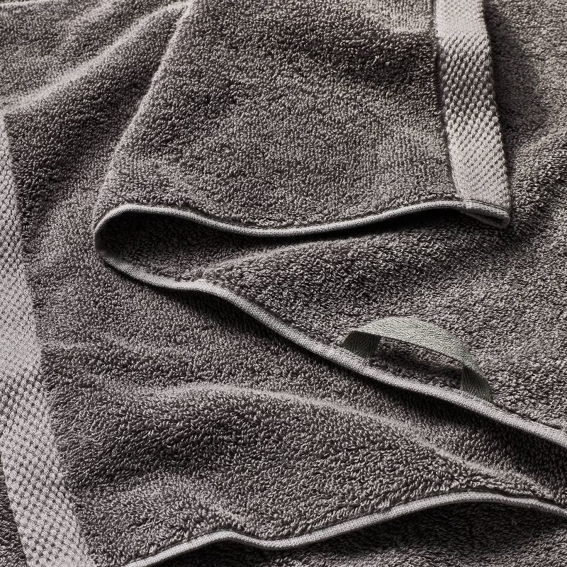slide 3 of 4, 2pk Organic Hand Towel Dark Gray - Casaluna™, 2 ct