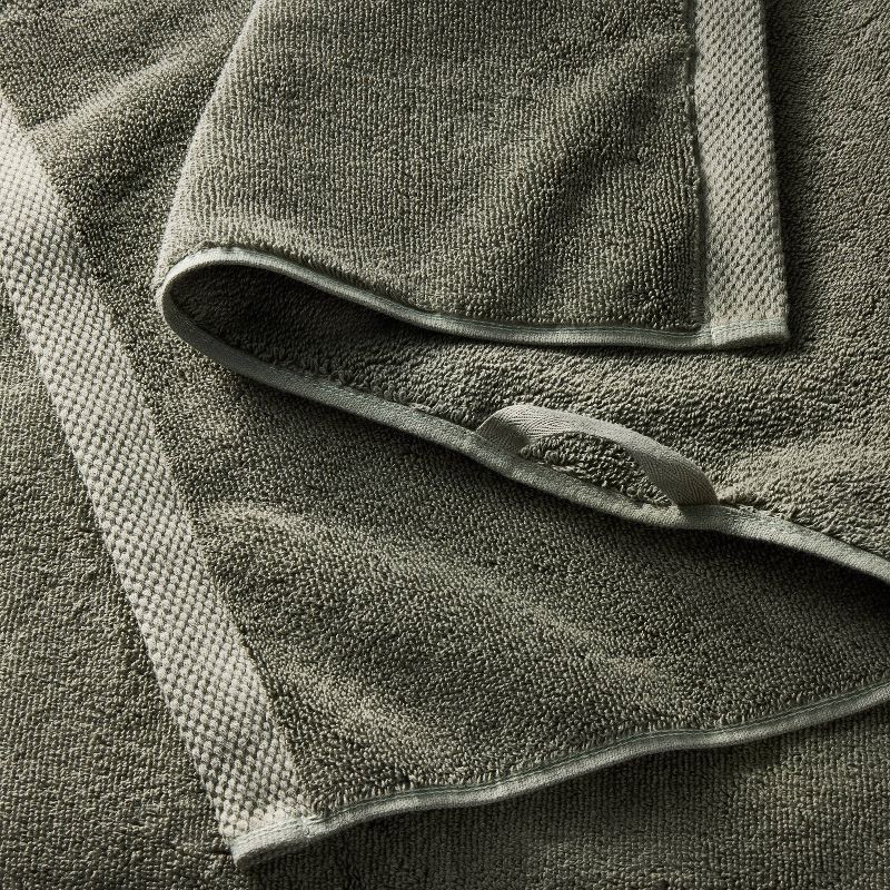 slide 3 of 4, 2pk Organic Hand Towel Olive - Casaluna™, 2 ct