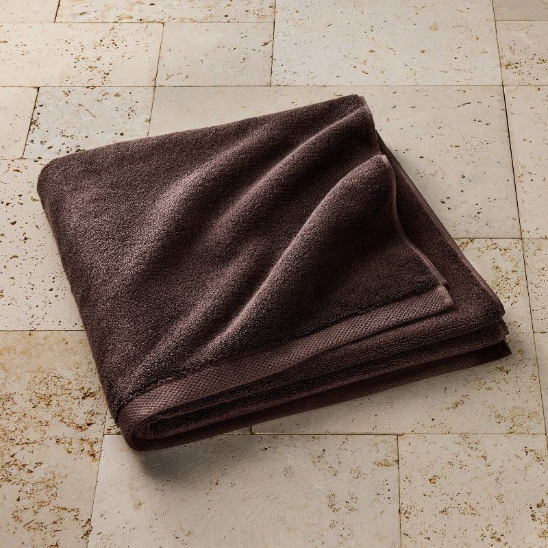 slide 1 of 4, Organic Bath Sheet Brown - Casaluna™, 1 ct