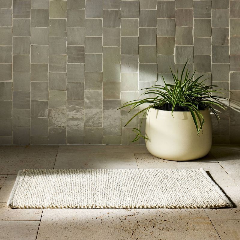 slide 1 of 4, 21"x34" Textured Bath Mat Natural - Casaluna™, 1 ct