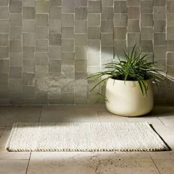 21"x34" Textured Bath Mat Natural - Casaluna™