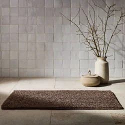 21"x34" Organic Melange Reversible Bath Rug Brown - Casaluna™