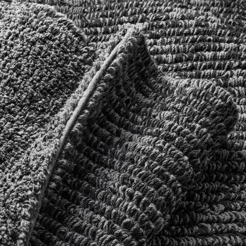 slide 3 of 4, 24"x40" Organic Melange Reversible Bath Rug Black - Casaluna™, 1 ct