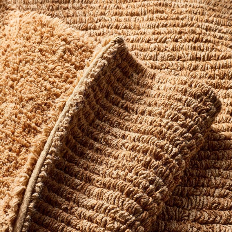 slide 3 of 4, 24"x40" Organic Melange Reversible Bath Rug Warm Brown - Casaluna™, 1 ct