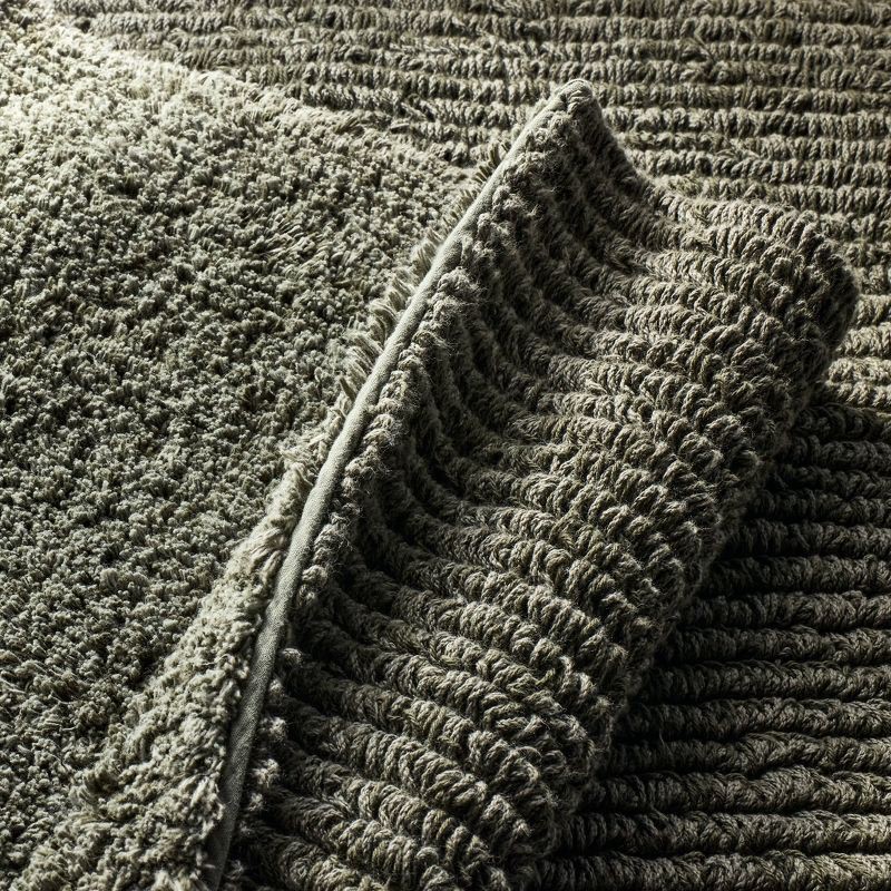 slide 3 of 4, 24"x40" Organic Melange Reversible Bath Rug Olive - Casaluna™, 1 ct