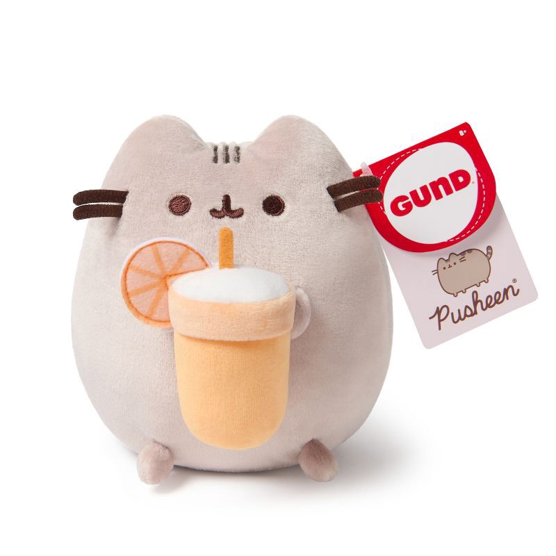 slide 1 of 6, GUND Pusheen Small Snackable Orange Juice (Target Exclusive), 1 ct