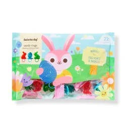 Spring Easter Bunny and Egg Candy Rings for Egg Hunt - 7.76oz/22ct - Favorite Day™