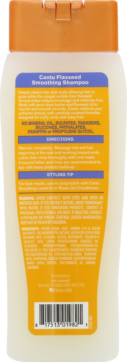 slide 5 of 12, Cantu Smoothing with Flaxseed Oil & Shea Butter Shampoo 13.5 oz, 13.5 oz