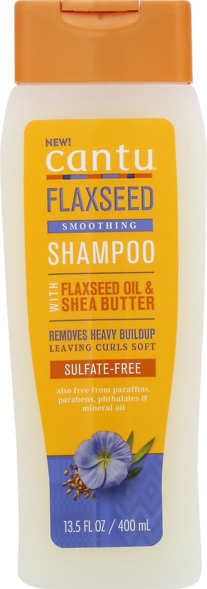 slide 8 of 12, Cantu Smoothing with Flaxseed Oil & Shea Butter Shampoo 13.5 oz, 13.5 oz