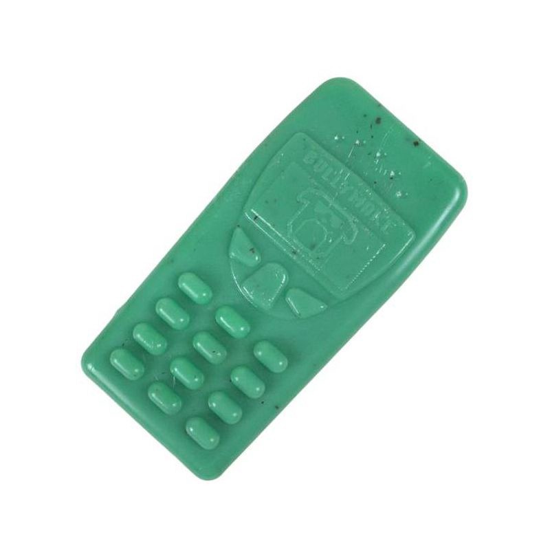 slide 3 of 4, Bullymake Tough Chew Cell Phone Green Chicken Scent Dog Interactive Toy, 1 ct