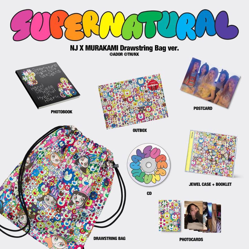 slide 1 of 4, Universal Music Group NewJeans - 'supernatural' NJ X MURAKAMI (Drawstring Bag ver.) (Target Exclusive, CD), 1 ct