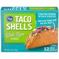 slide 1 of 1, Kroger Chili Lime Flavored Taco Shells, 12 ct / 4.92 oz