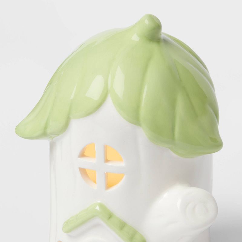 slide 3 of 3, Light Up Ceramic Cabbage Easter House Green - Spritz™, 1 ct