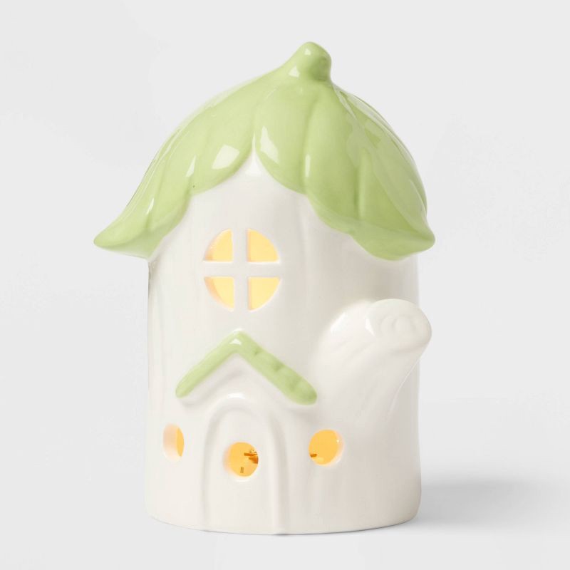 slide 1 of 3, Light Up Ceramic Cabbage Easter House Green - Spritz™, 1 ct