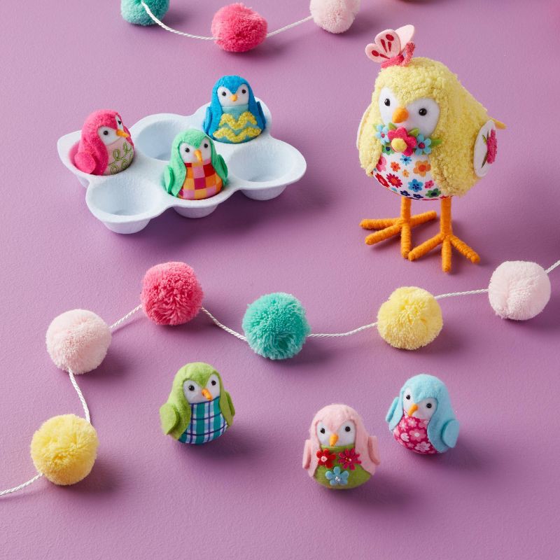 slide 2 of 3, Featherly Friends™ 7pc Fabric Easter Egg Carton - Spritz™, 7 ct