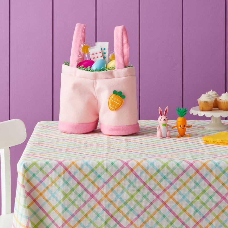 slide 2 of 3, 108"x54" Oblong Gingham Easter Tablecloth - Spritz™, 1 ct